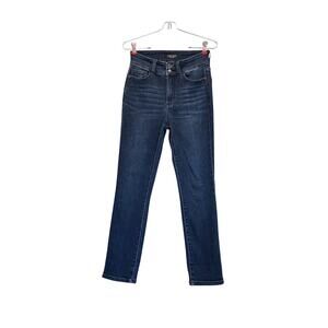 Judy Blue 1/25 Dark Wash Cropped Jeans High Rise Stretch Ankle Denim Women's